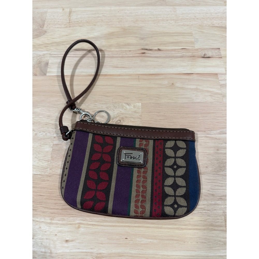 Vintageβ Fossil Wallet Wristlet Pattern Keychain Women Accessories